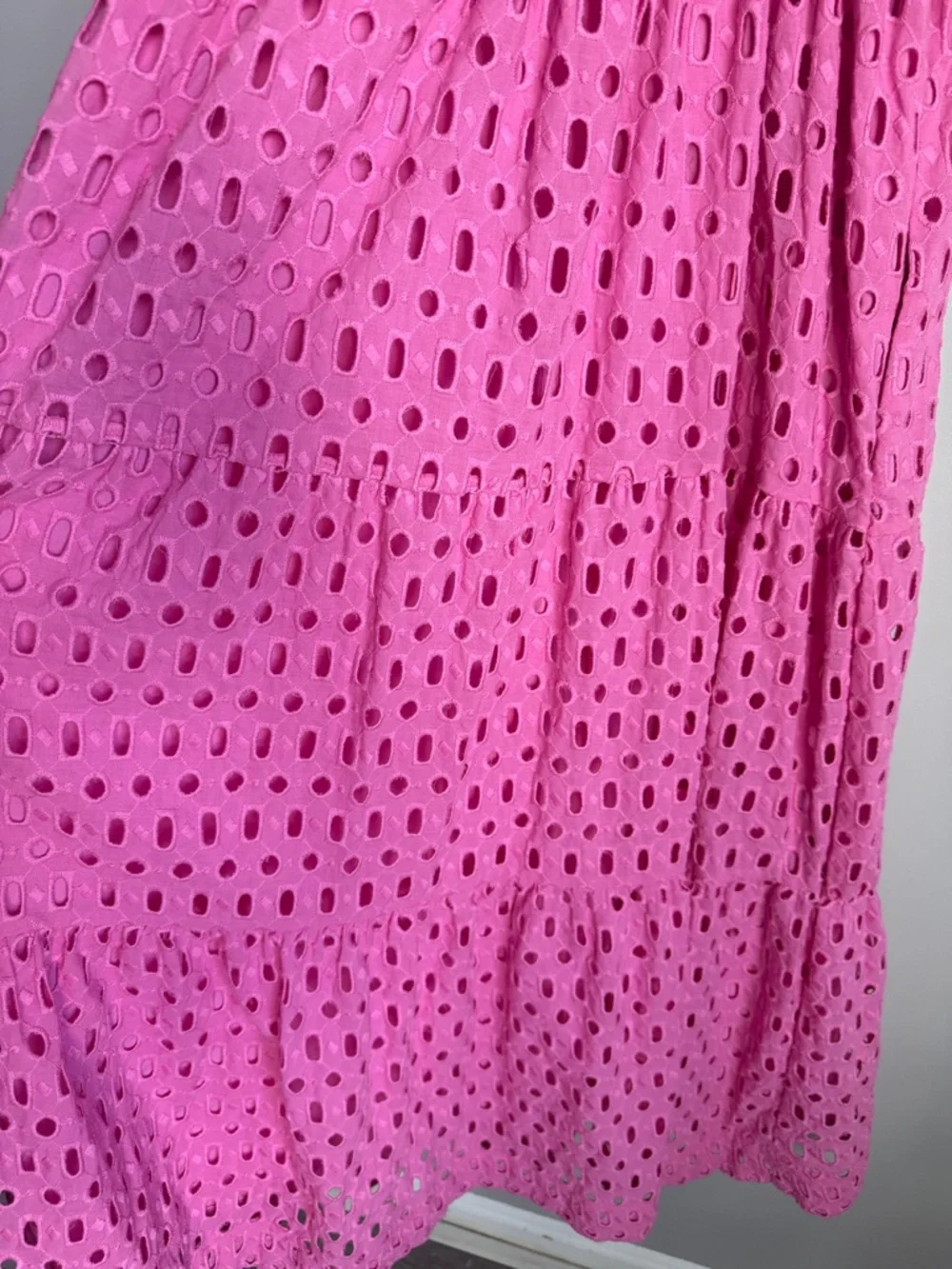 Anthropologie Somerset Maxi Dress Eyelet Edition PINK Large - Picture 9 of 12